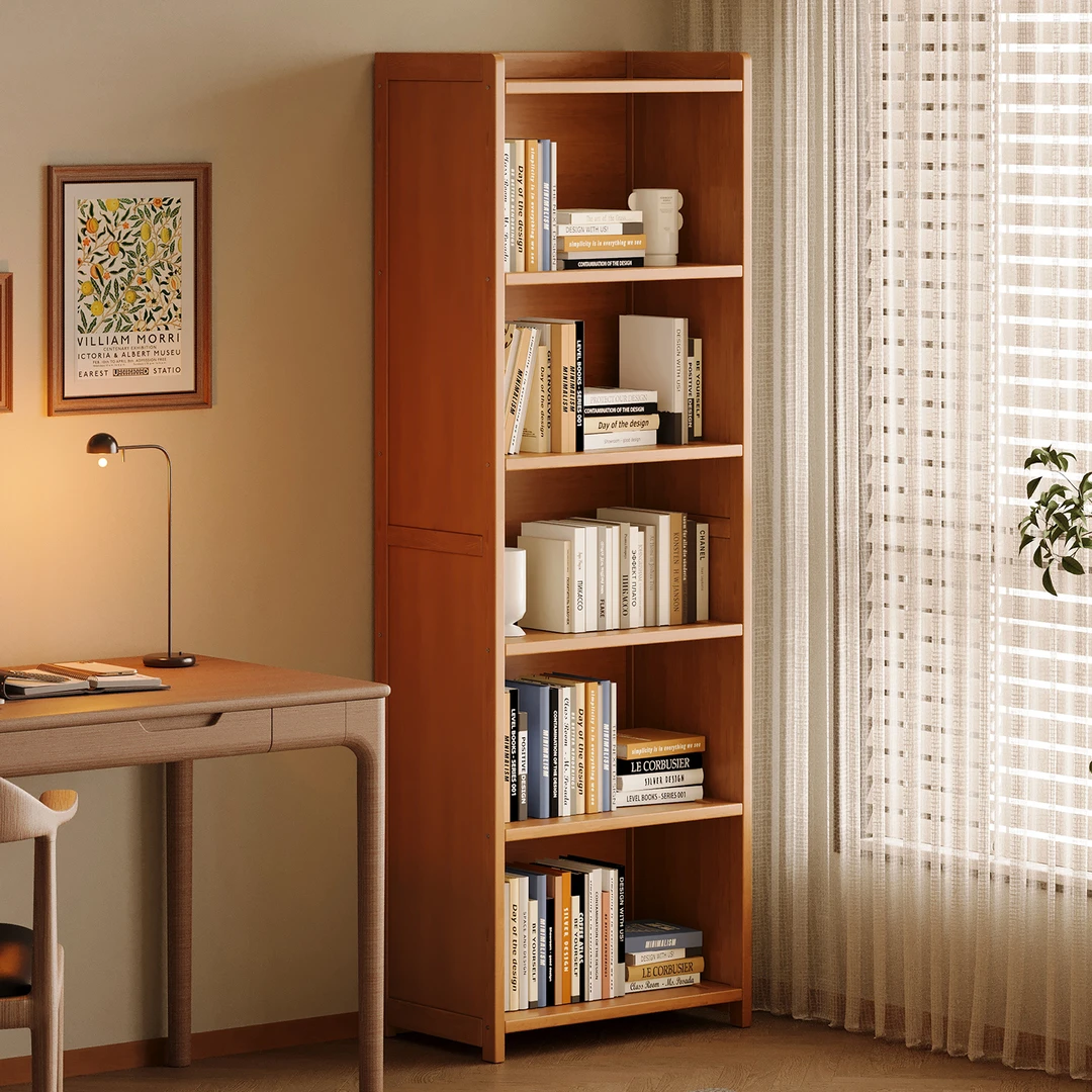 儿童简易无门书架落地置物架家用客厅储物柜学生书本收纳窄小书柜