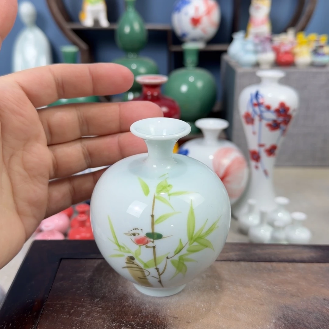 陶瓷手工小花器摆件