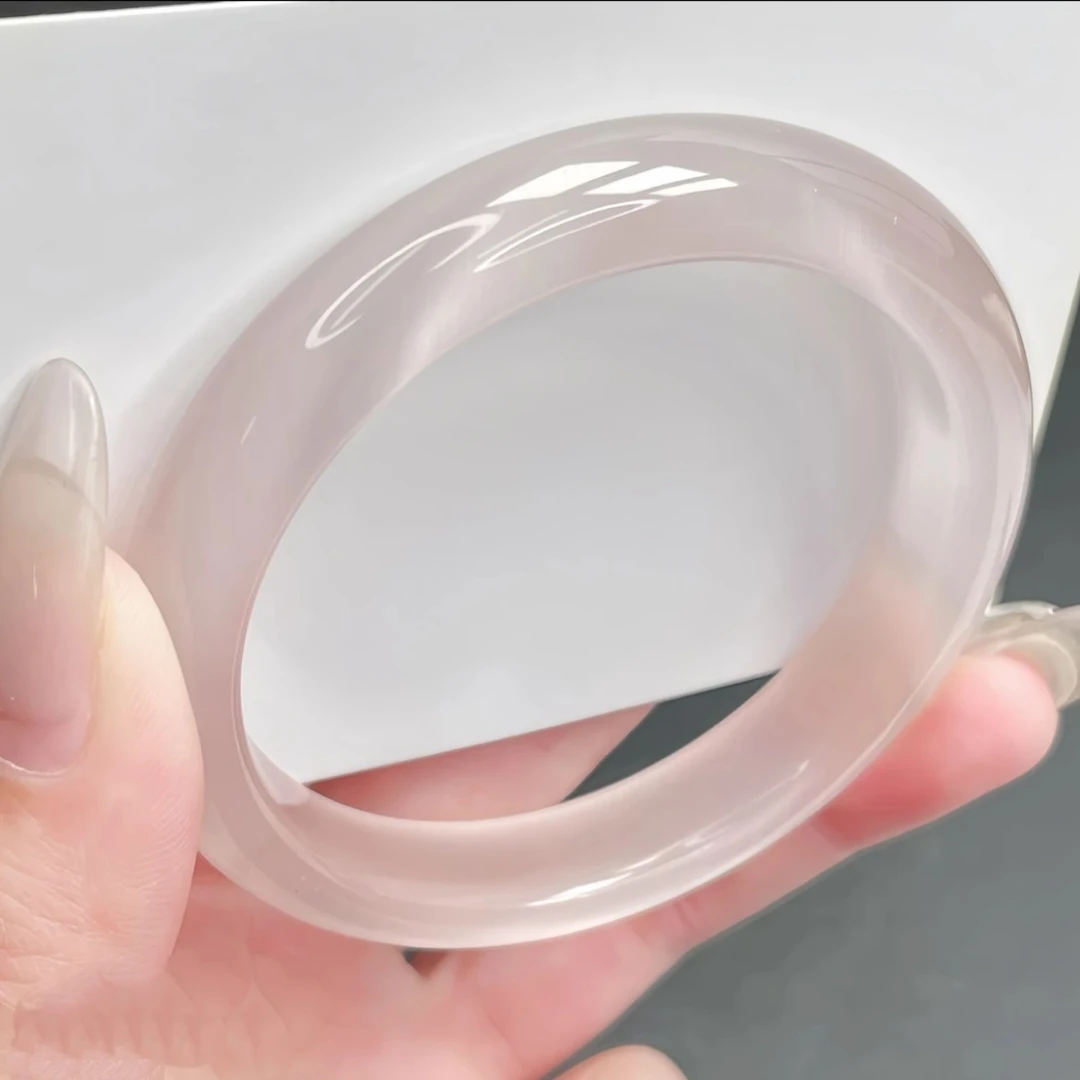 手镯 冰冰粉 温柔显白藕粉色 63圈口