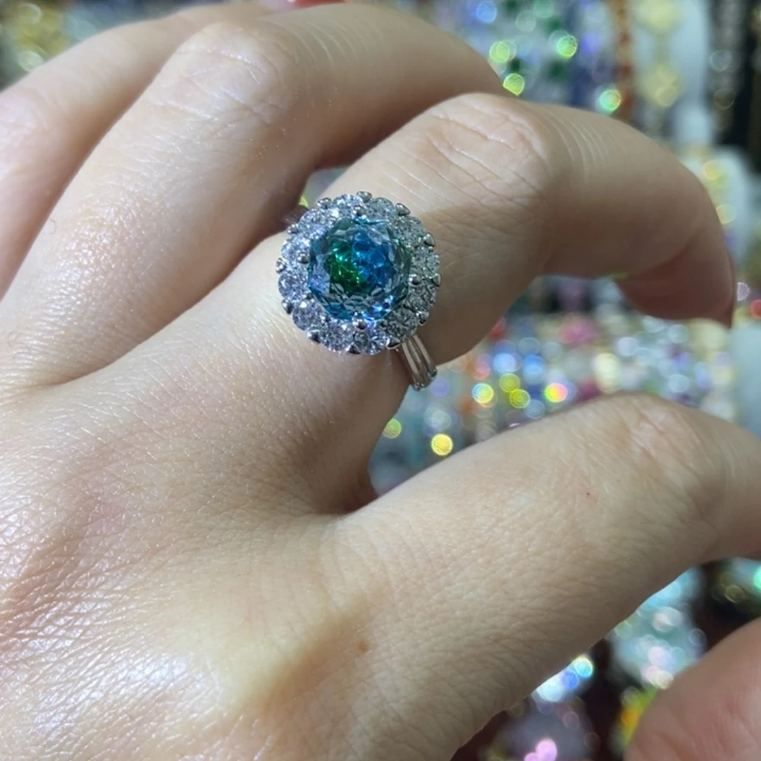 66锆石（处理）戒指