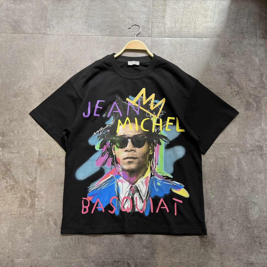 重磅280g小领口说唱人物文化衫半袖宽松男女短袖T恤体恤潮