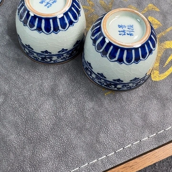 陶泥宝相小客杯微瑕拍一分二