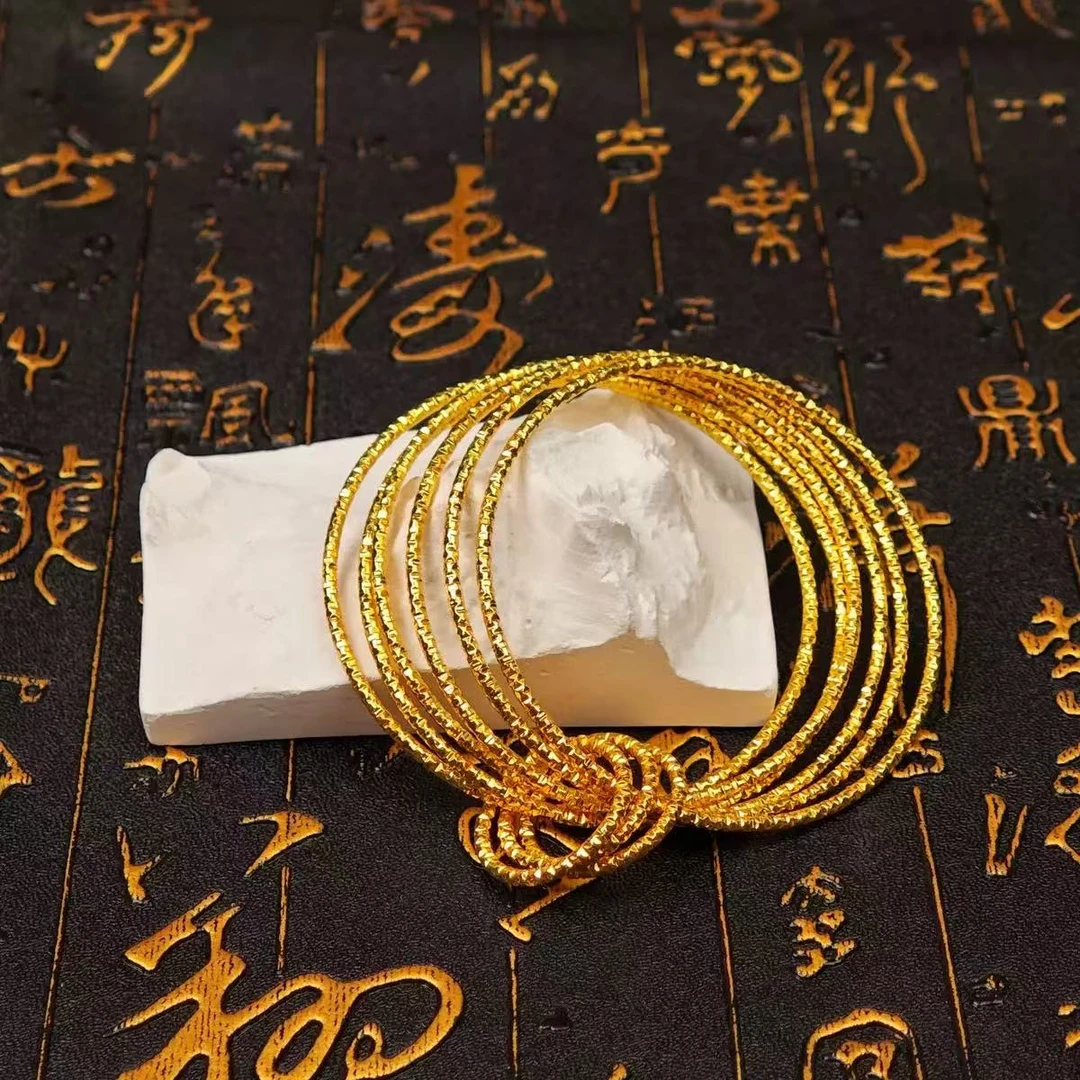 【现货现发】大气爆闪圈圈手环时尚百搭线圈手镯ZD0802