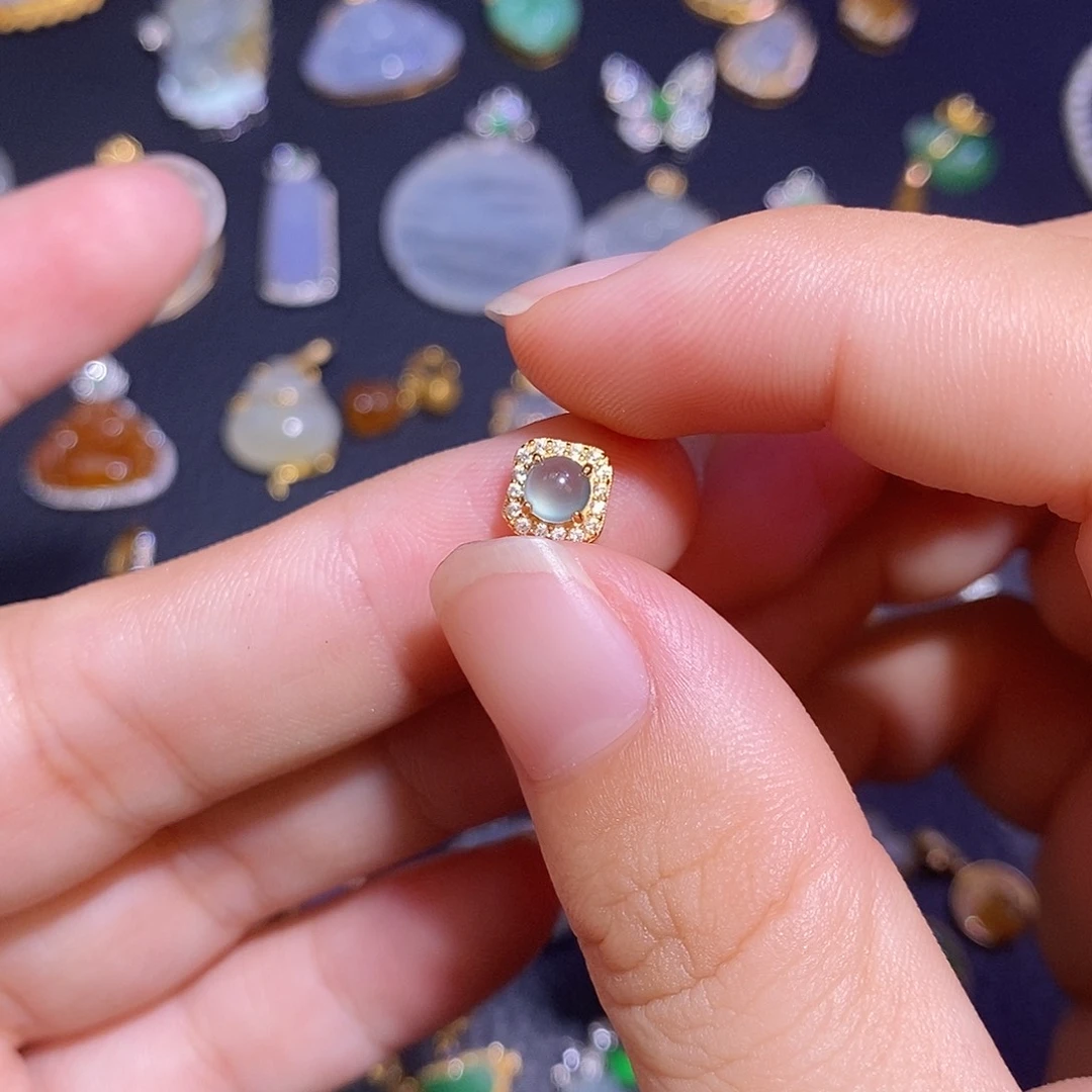 翡翠银S925镶嵌颈饰