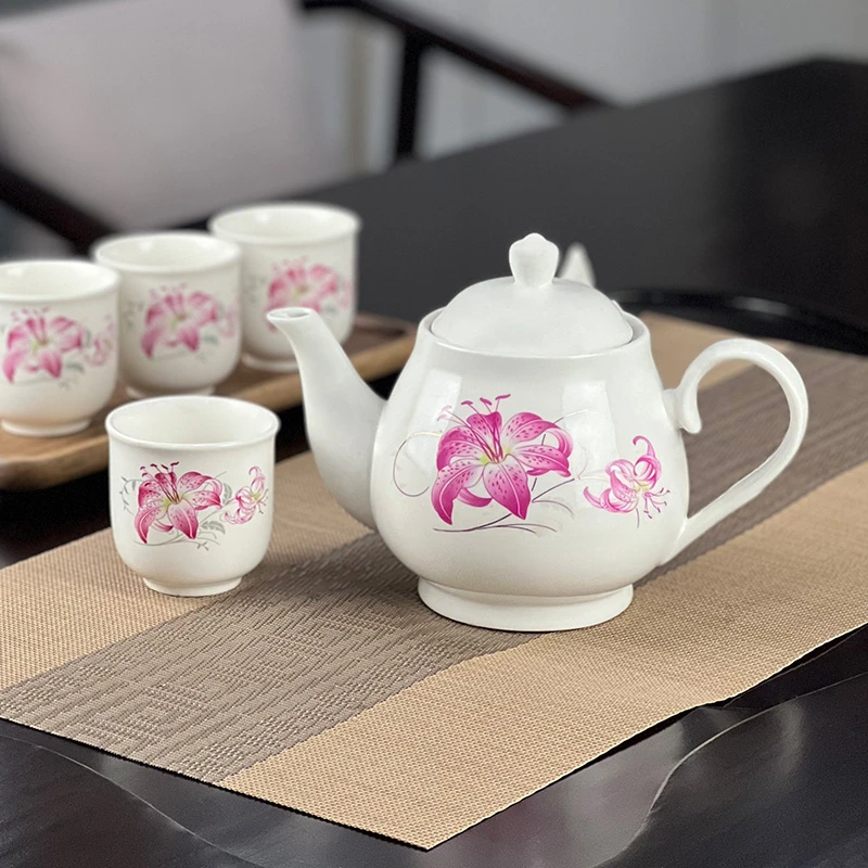 老式茶壶带过滤孔家用泡茶壶大容量手把壶餐厅酒店冷水壶家用茶具