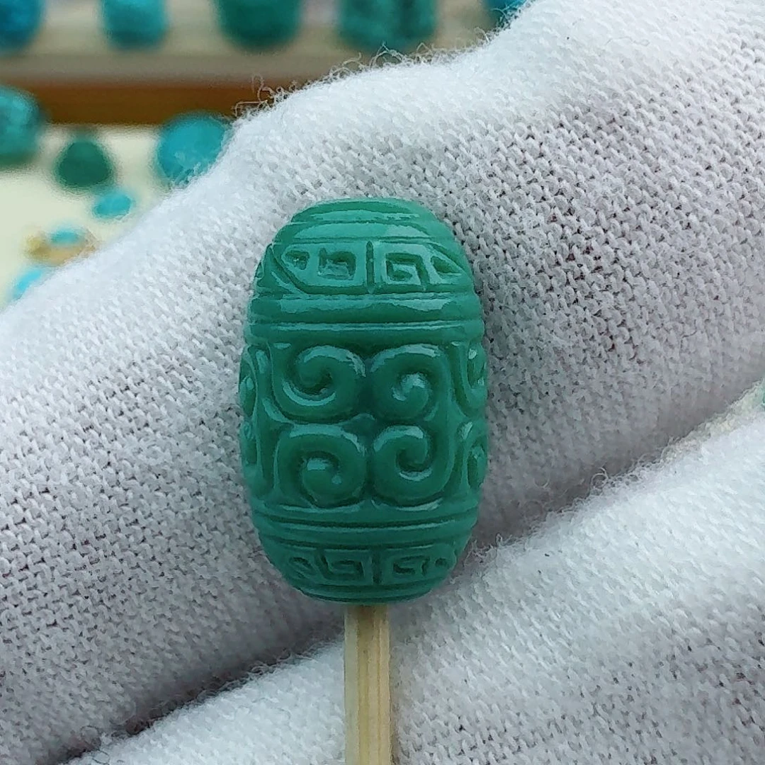 绿松石回纹桶珠8.9未镶嵌