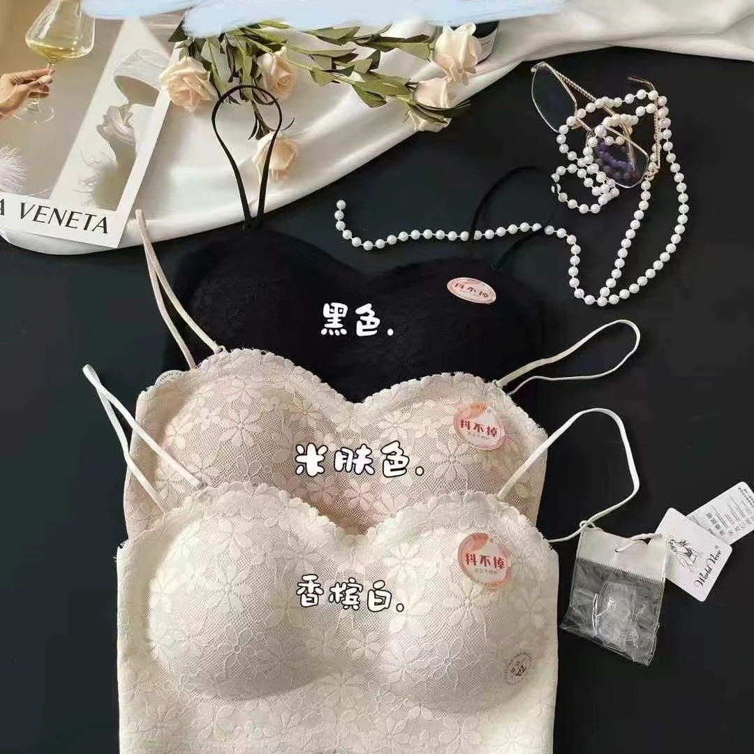 5011我的薇薇蕾丝两穿抹胸款美背（抖不掉）