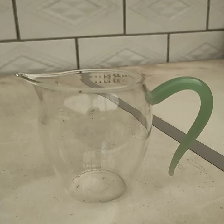 紫砂茶杯绿把公道杯