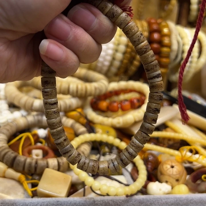 梵***叶手串/手链牛骨直径8灰嘎手串