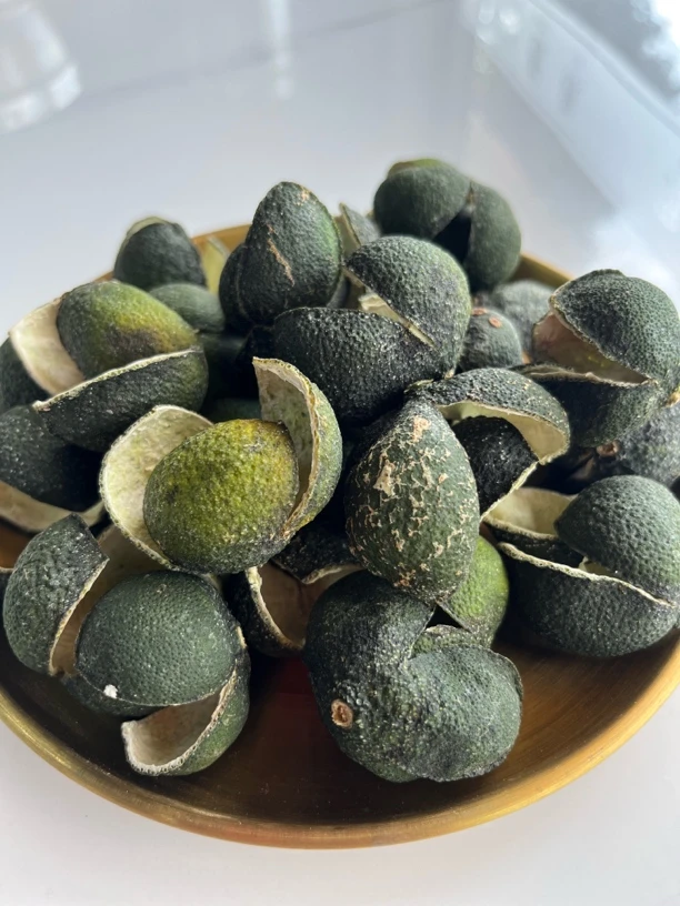 【三花青皮陈皮鲜果】正宗新会陈皮原产地圈枝自然生晒干仓陈皮
