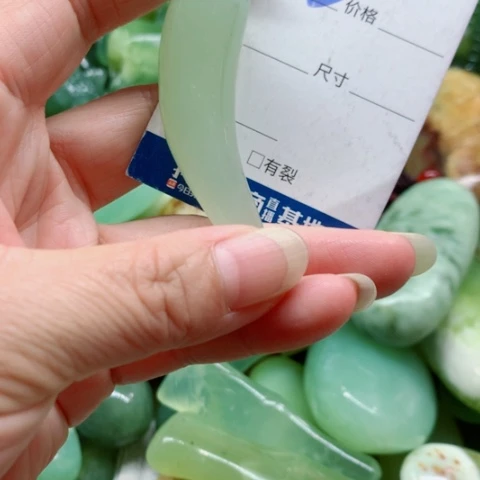 未镶嵌蛇纹石玉手把件