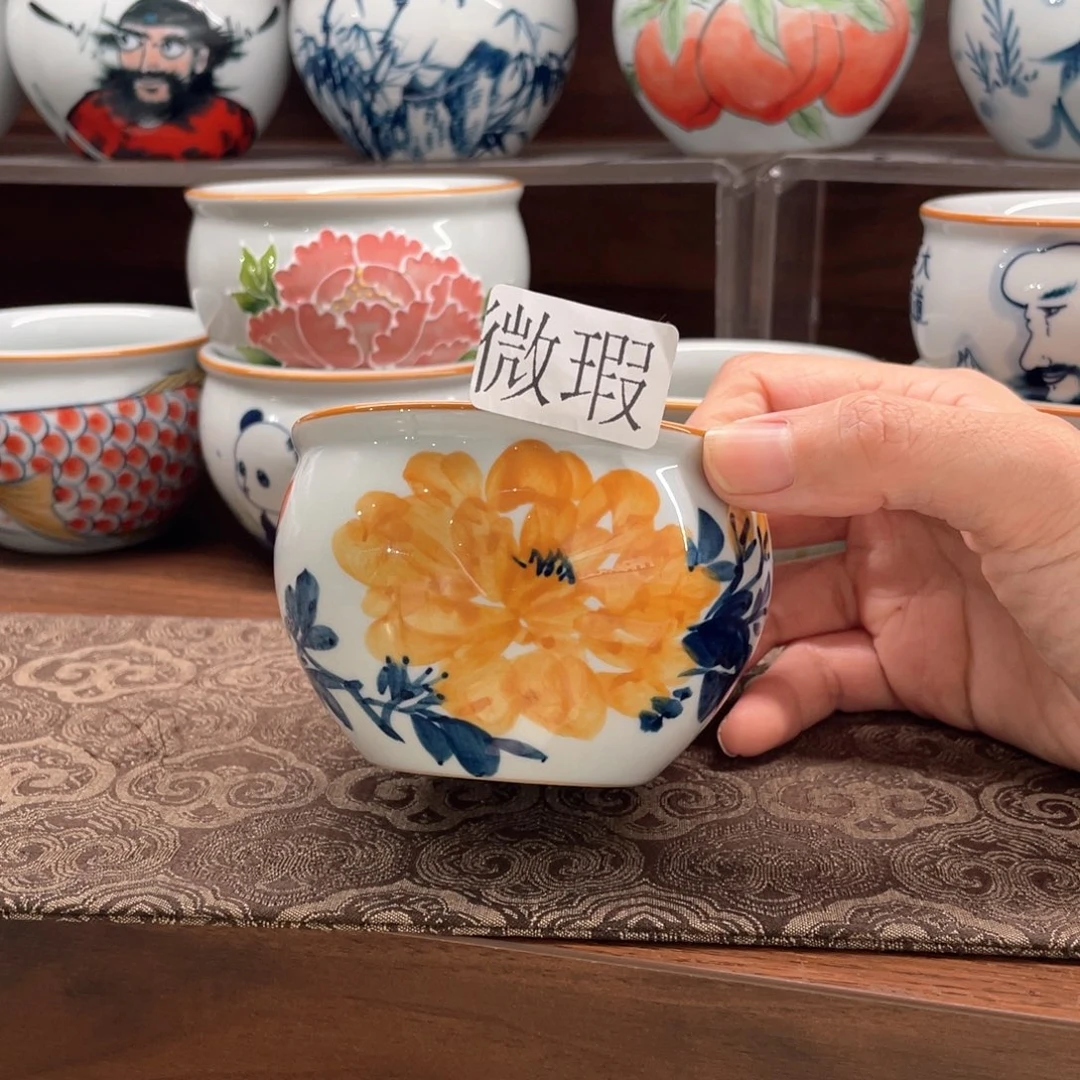 微瑕釉下彩纯手绘