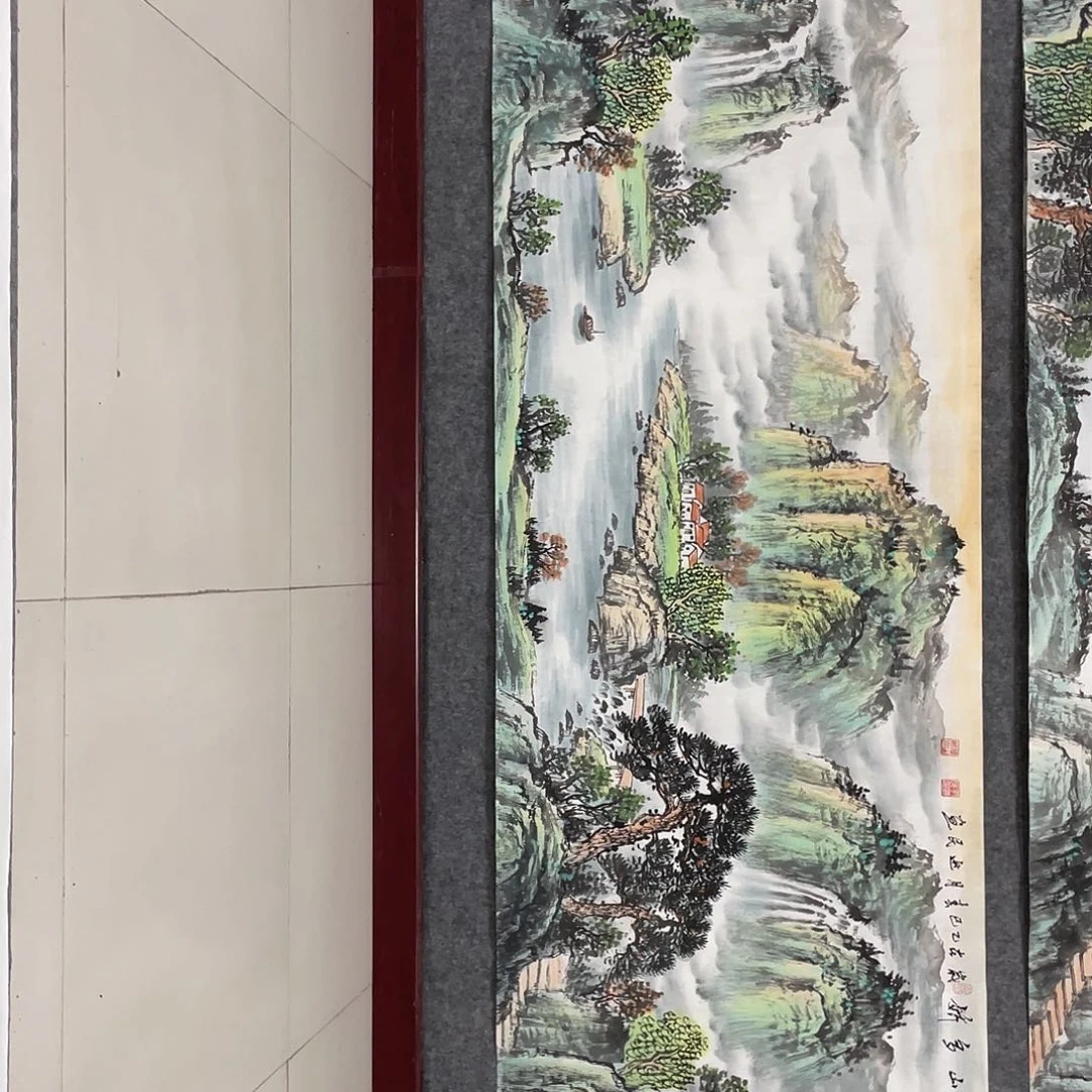 国画飞*小六尺画芯 捡漏