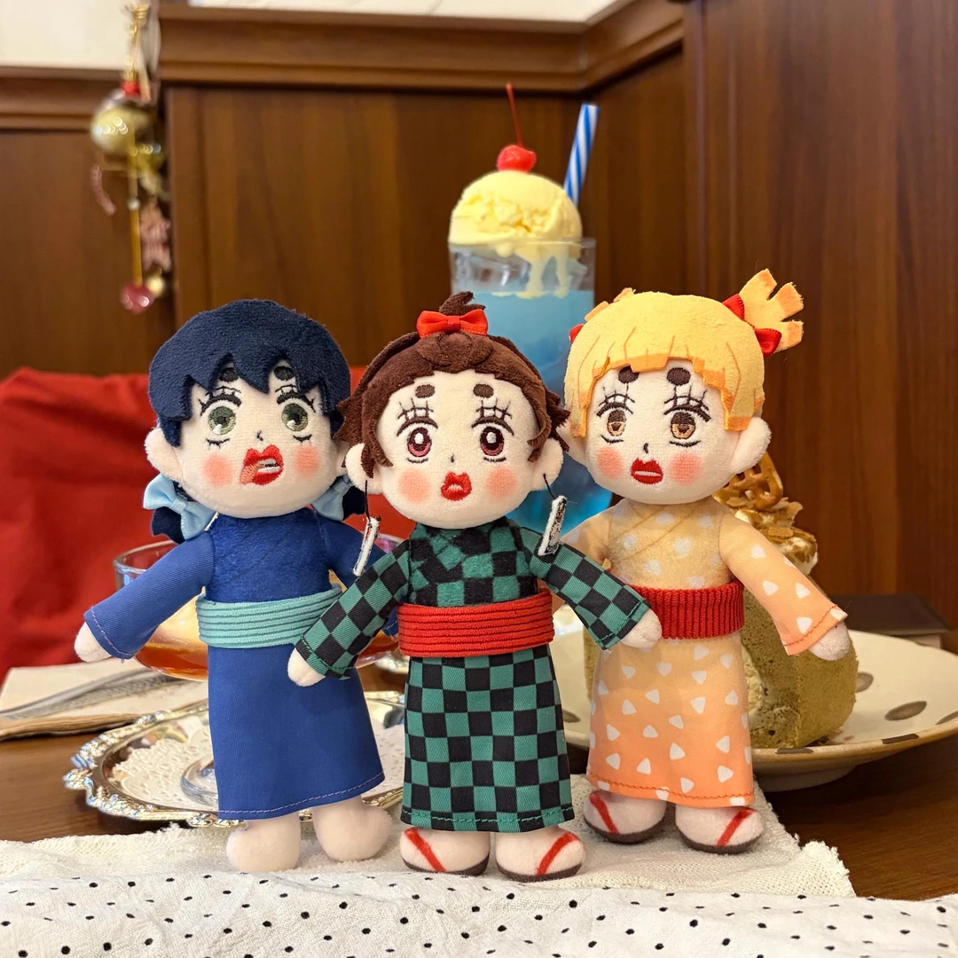 鬼灭之刃三小只棉花娃娃善逸碳治郎伊之助丑娃玩偶公仔小红书同款