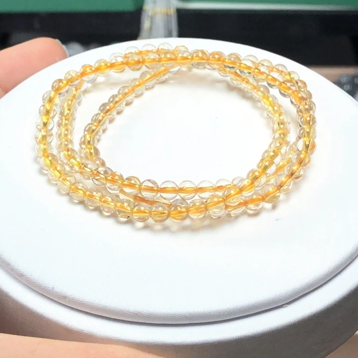 水晶手链银S925镶嵌金发晶