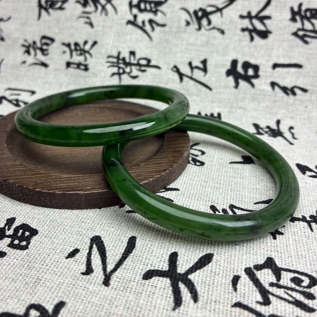 和田玉手镯【小北质检】ZJH929Z5多样性发一