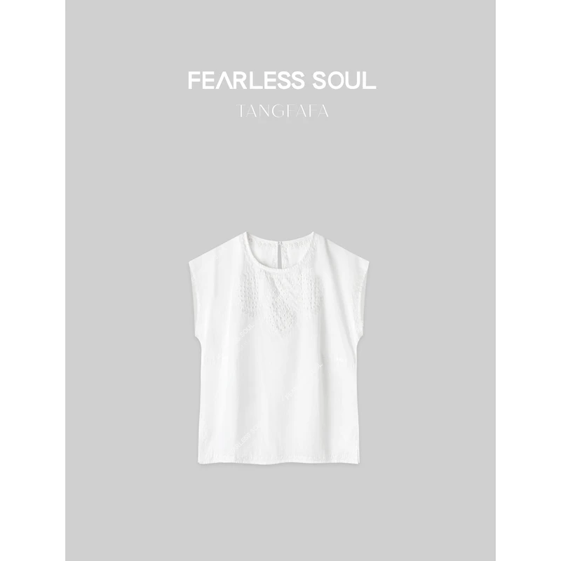 TFF X FS 25春夏水溶绣花圆领坎肩马夹 825FD051 %