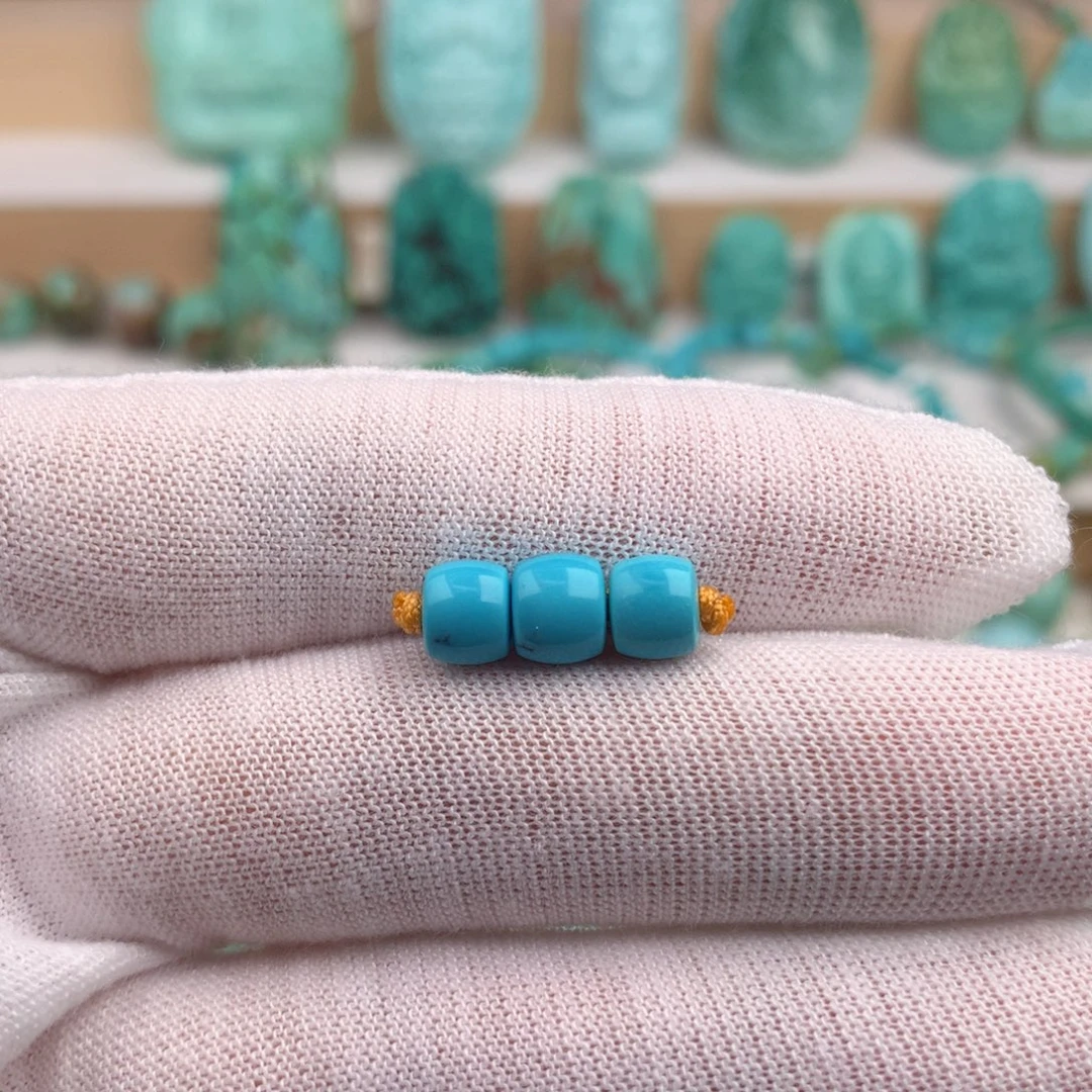 未镶嵌绿松石珠宝奇石6.5mm