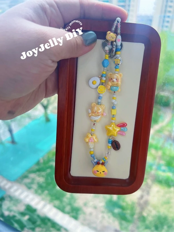 3号原创手作手机链素链包挂