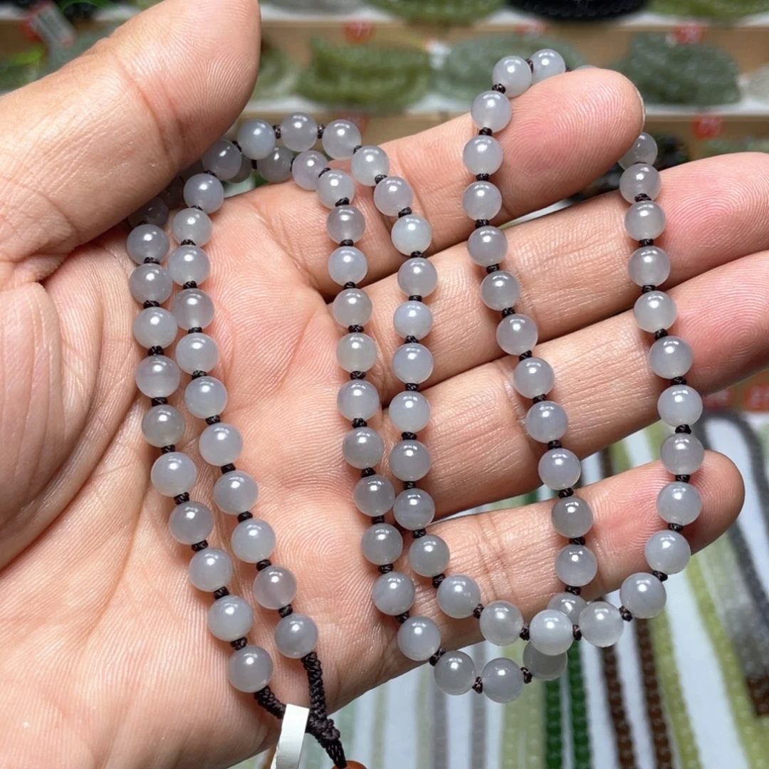 和田玉未镶嵌颈饰6mm