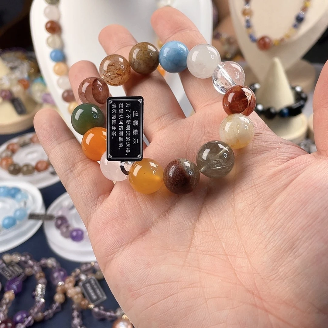 银S925镀金镶嵌手链水晶