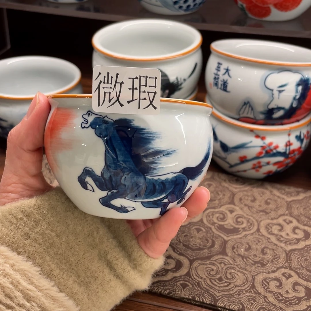 有瑕釉下彩纯手绘