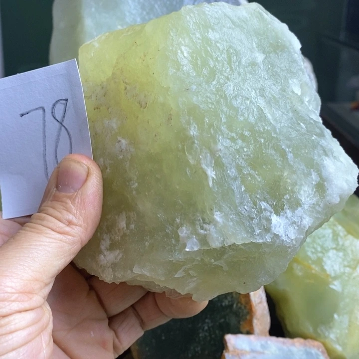 蛇纹石玉珠宝岫玉原石未镶嵌逆****音