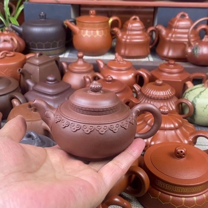 茶壶紫砂云肩如意150cc原矿老底曹青特价