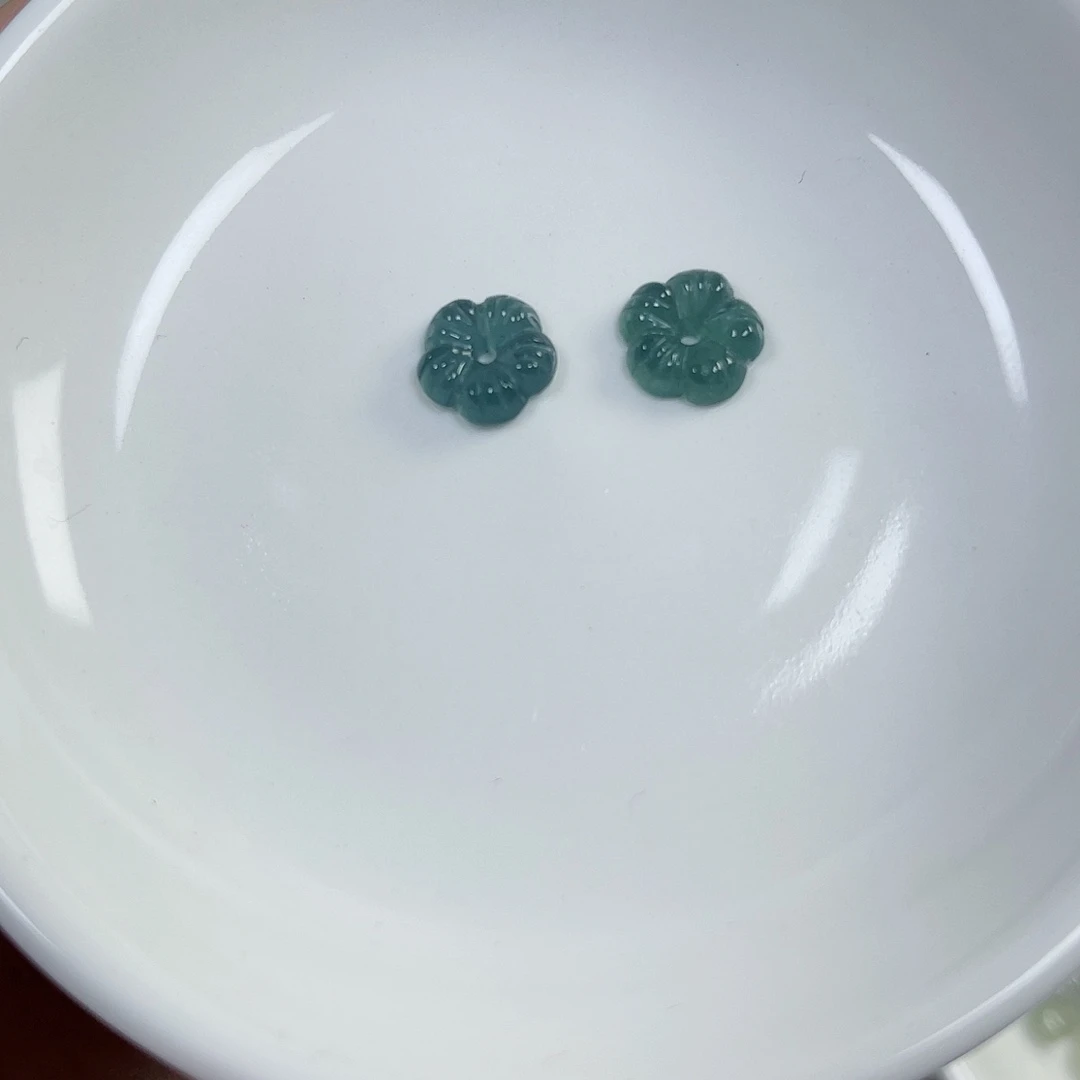 翡翠散珠翡翠花花2个