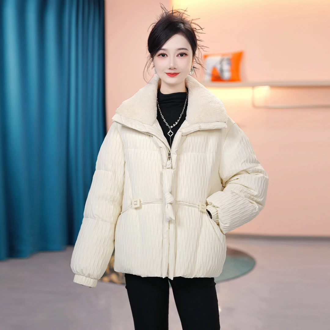 2025年秋冬新款时尚洋气宽松保暖加厚休闲显瘦羽绒服【SJYF5101】