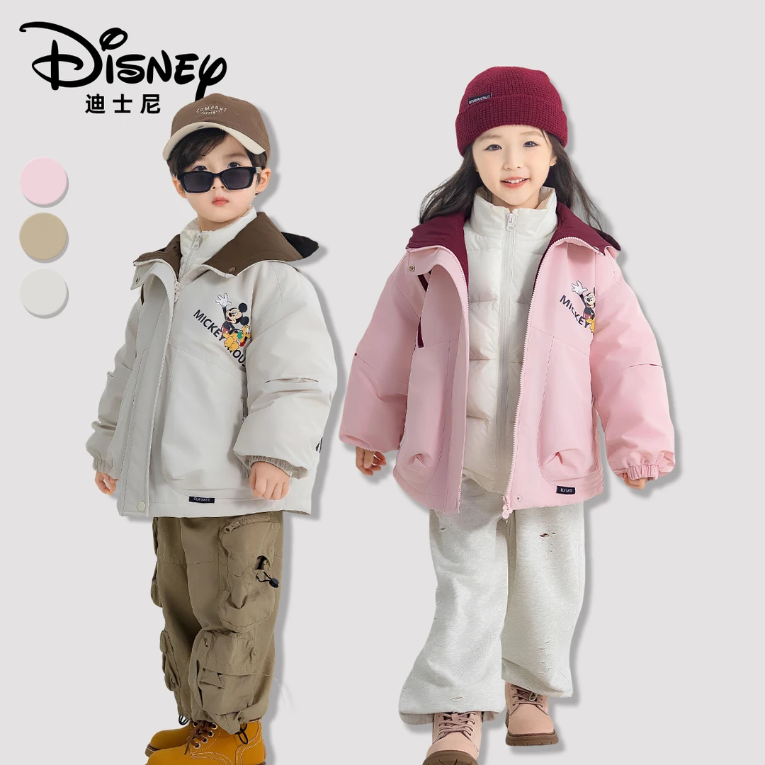 Disney/ZG迪士尼秋冬儿童日常保暖防寒加厚加绒外套XHR3SW355