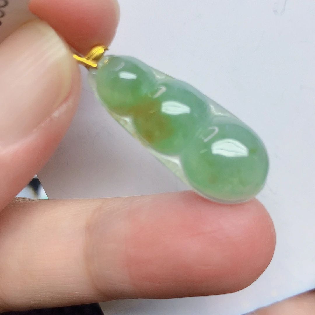 翡翠18K金镶嵌颈饰345668