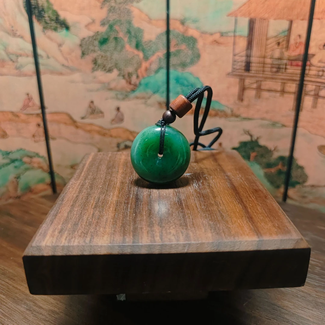 W和田玉碧玉平安扣吊坠0763