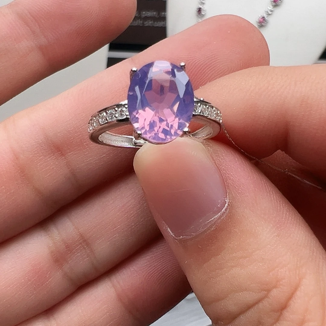 水晶戒指银S925镶嵌