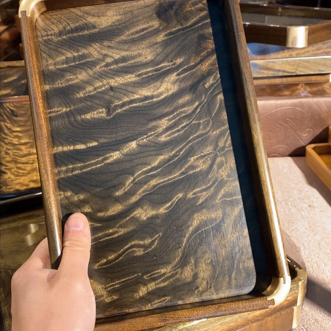 阴沉木村*金丝楠木文盘