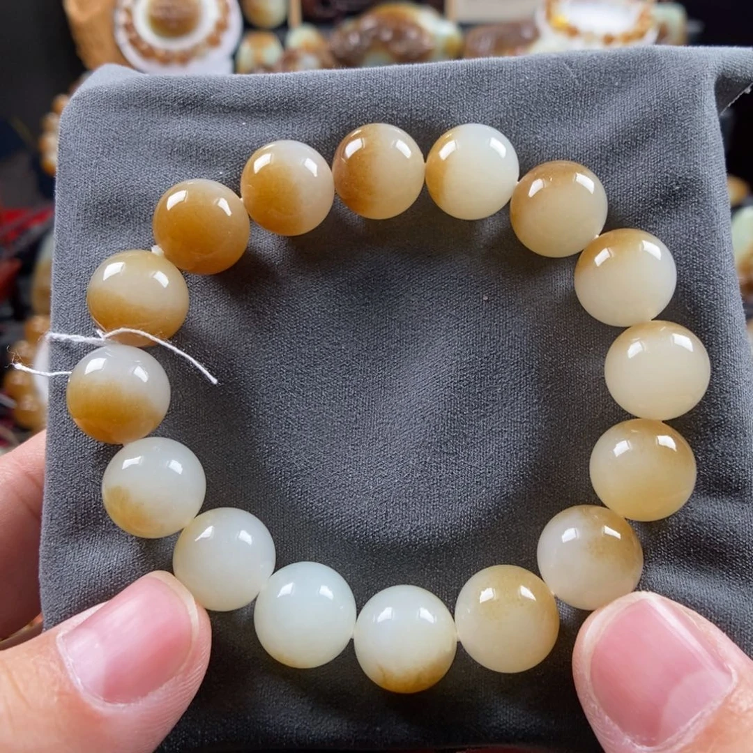 手链未镶嵌和田玉（糖玉）