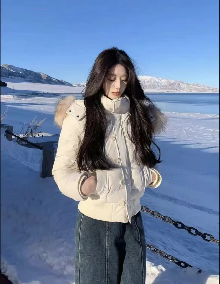 连帽韩版面包服棉服2025新款加厚冬季短款女保暖棉衣修身棉袄外套