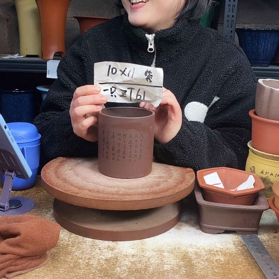 紫砂紫砂花盆一只ZT61