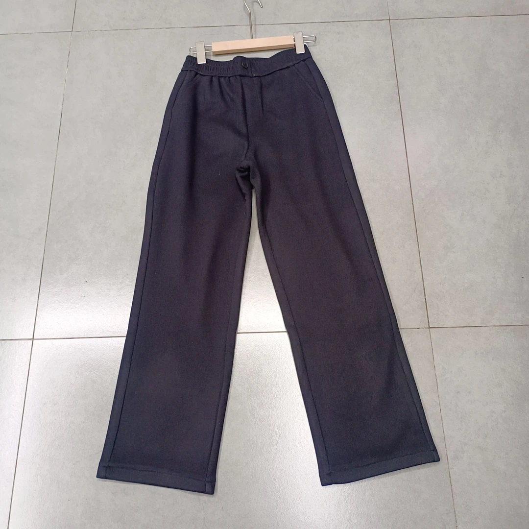 932【裤长98】加绒加厚阔腿裤女2024秋冬新款时尚百搭休闲裤