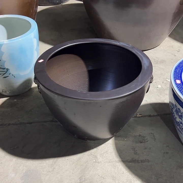 独***由景德镇陶瓷鱼缸直径62高度42