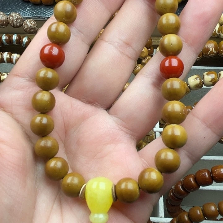 净***丑紫金鼠手串紫金鼠实心光珠手串