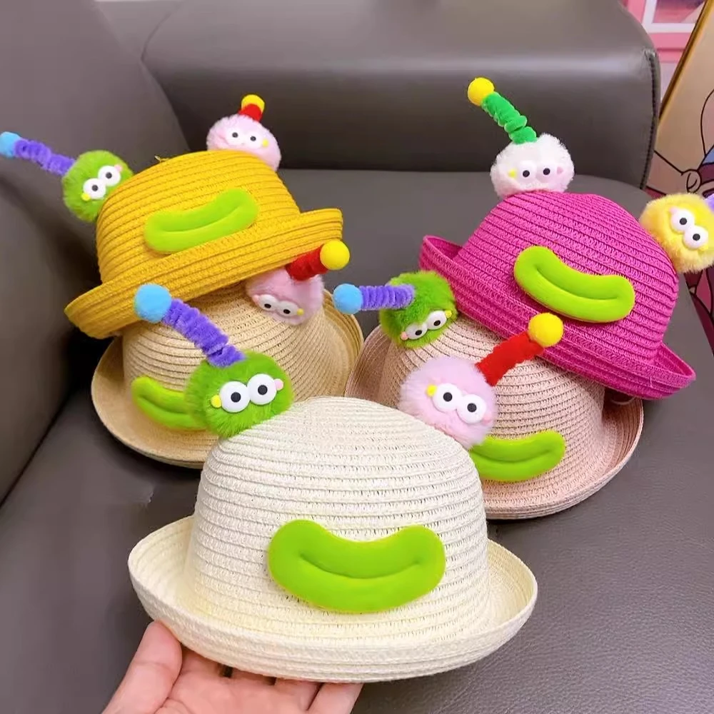 儿童男女小孩宝宝渔夫帽子春秋可爱遮阳盆帽幼儿园表演礼帽萌草帽