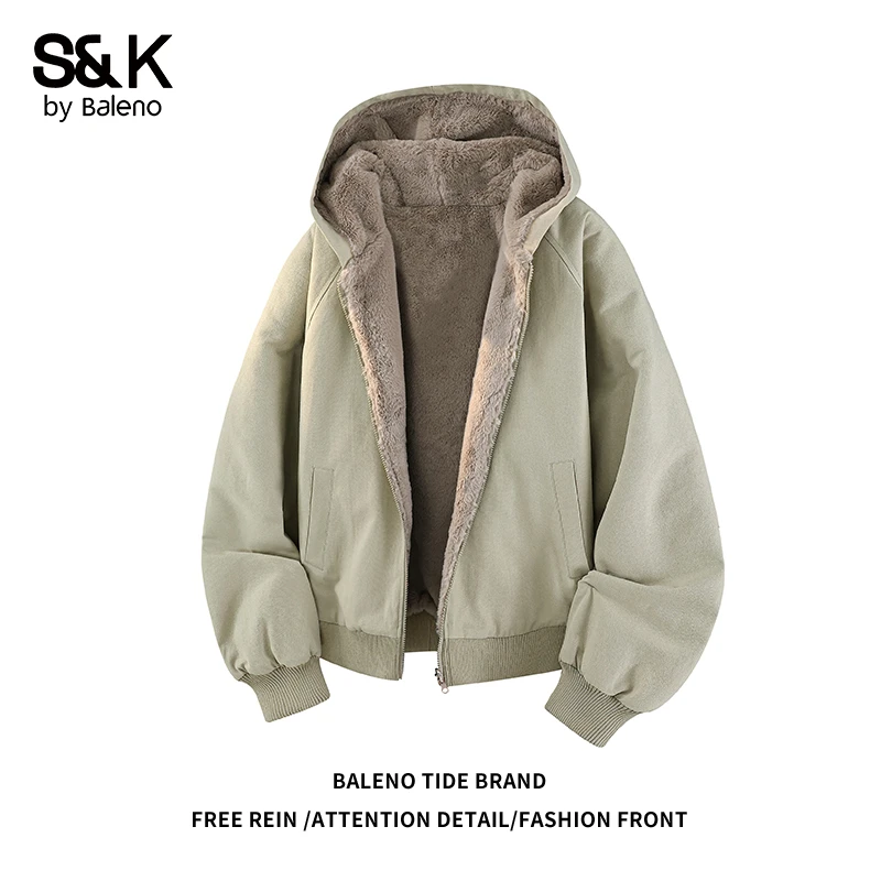 班尼路S&K美式复古连帽座山雕棉服男款冬季加厚保暖情侣棉衣外套