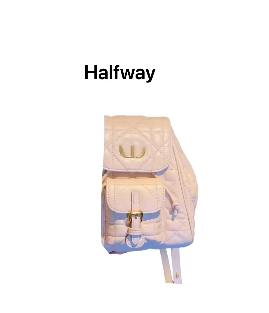 halfway ❤️羊皮 藤格纹 背包 女包