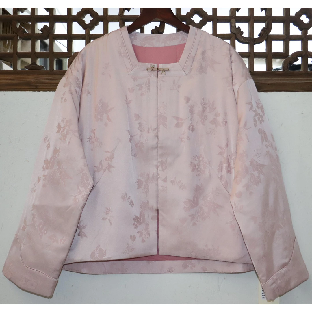 【田园刘娟-服装】竹韵方领对襟棉上衣 244158  X