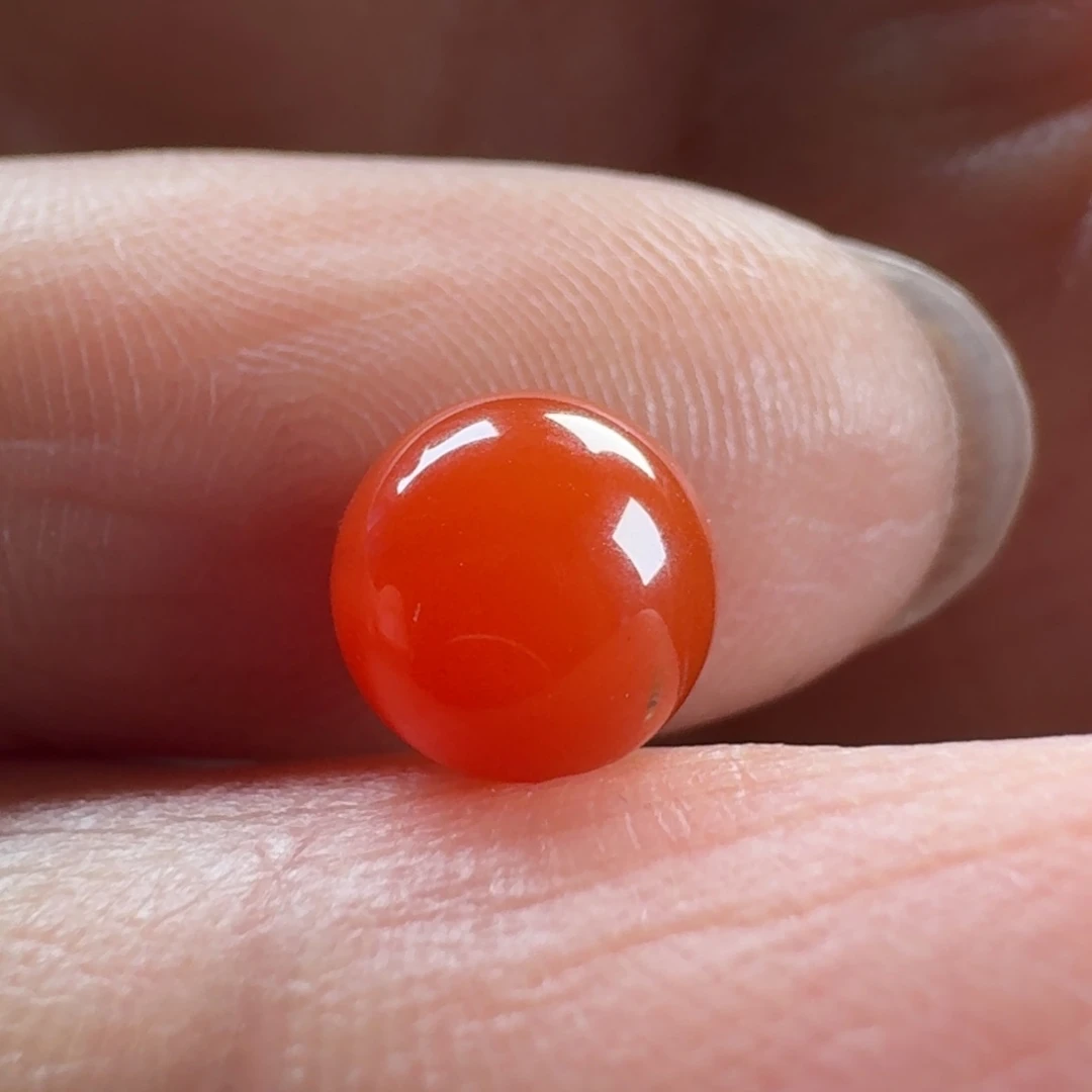 初***终南红玛瑙未镶嵌圆珠7.3不退不换