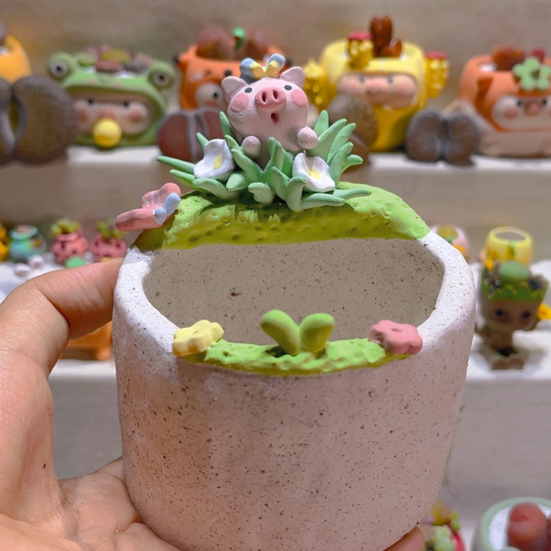 160纯手工制作重工盆盆