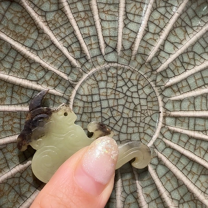 红***烟瓷片瓷器制作工艺品