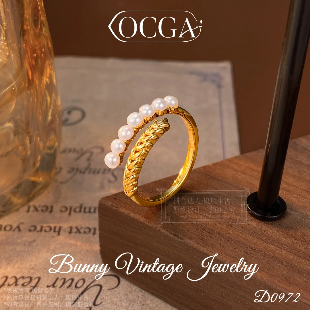 镀K金D0972 法★【金秋麦穗】春OCGA 欧斯伽斯 戒指