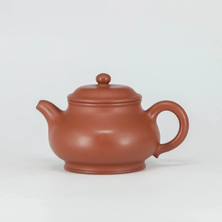 宜兴紫砂原矿赵庄红泥潘壶